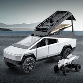 Cybertruck 1/24 Pickup, kempingový karavan, hliníkové auto Model